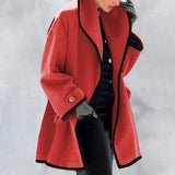 Dorothea | Weiche Wolljacke mit Kontrastborte