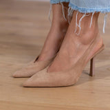 Marlena - Slingback-Pumps in Nude mit einem feinen Absatz