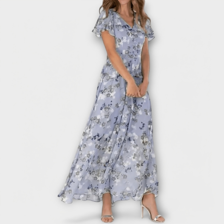 Jasmina | Robe Maxi en Chiffon Floral