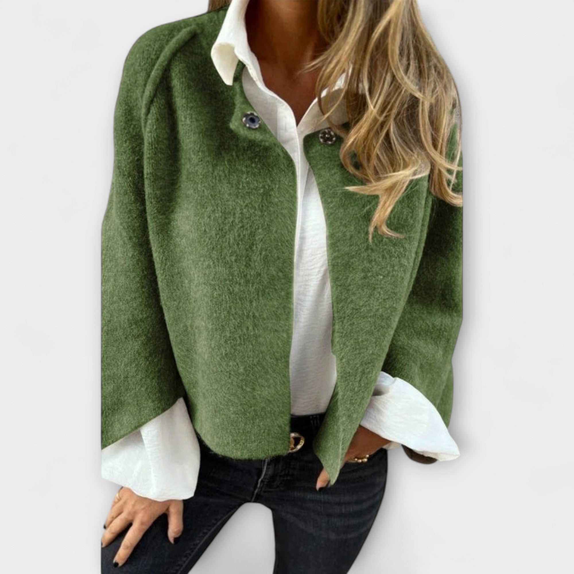 Lena - Veste courte élégante avec col rond