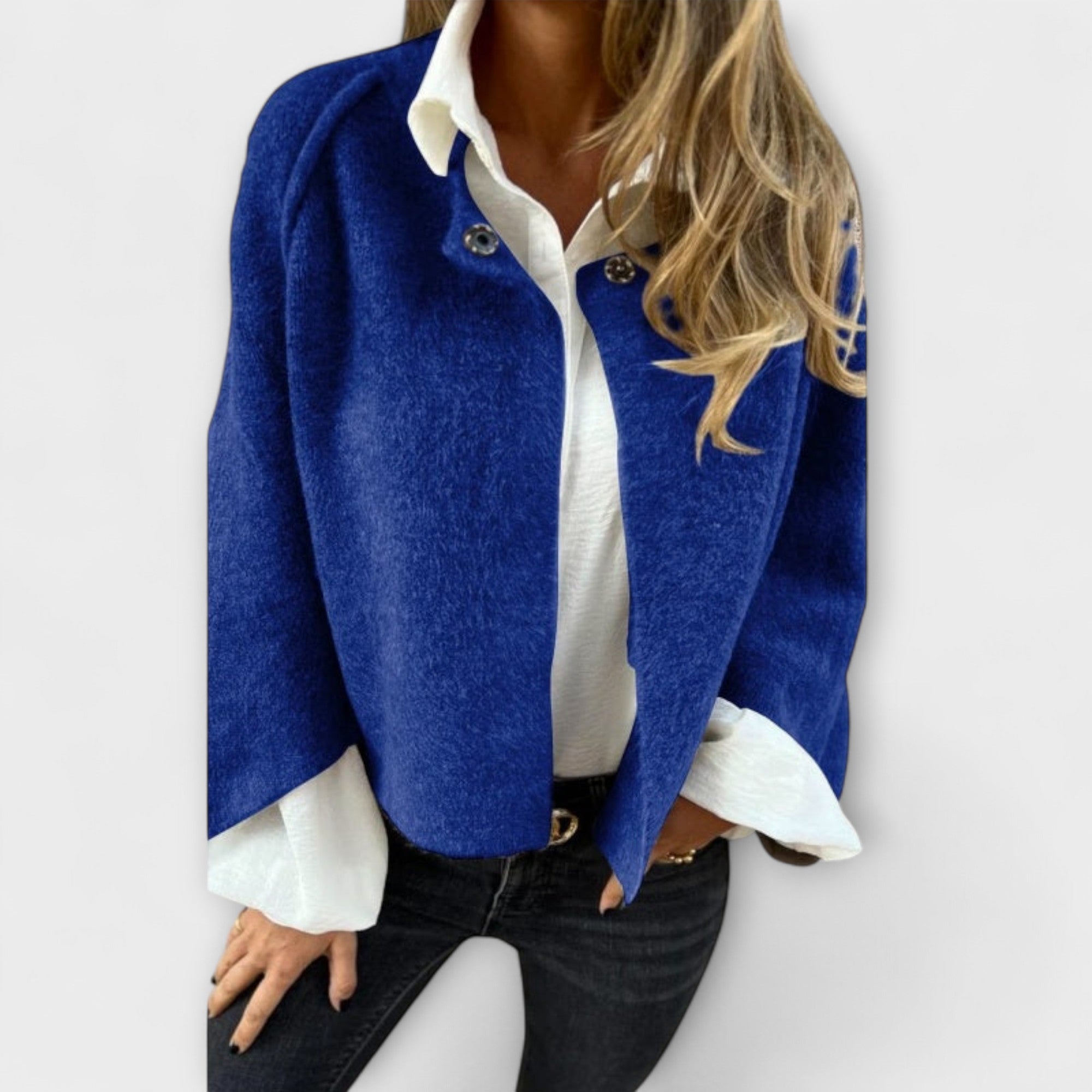 Lena - Veste courte élégante avec col rond