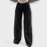 Jeans en patchwork tendance avec dentelle