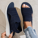 Anne | Sandalen mit Plateau und Strickobermaterial