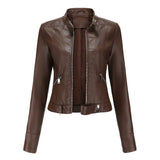 Sieglinde | Kurze Bikerjacke aus Kunstleder Jacke