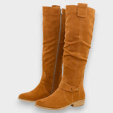 Gisela | Wildleder Stiefel mit Schnalle