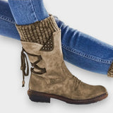Herta | Winterlicher Strick-Cowboy Stiefel