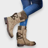 Herta | Winterlicher Strick-Cowboy Stiefel