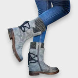 Herta | Winterlicher Strick-Cowboy Stiefel