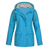 Beate | Wetterfeste Kapuzenjacke mit Streifenfutter