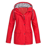 Beate | Wetterfeste Kapuzenjacke mit Streifenfutter