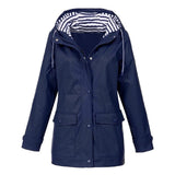 Beate | Wetterfeste Kapuzenjacke mit Streifenfutter