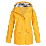 Beate | Wetterfeste Kapuzenjacke mit Streifenfutter