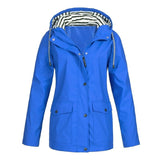 Beate | Wetterfeste Kapuzenjacke mit Streifenfutter