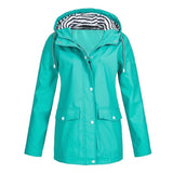 Beate | Wetterfeste Kapuzenjacke mit Streifenfutter