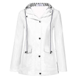 Beate | Wetterfeste Kapuzenjacke mit Streifenfutter